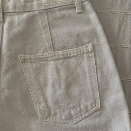 Bershka Mom denim white shorts