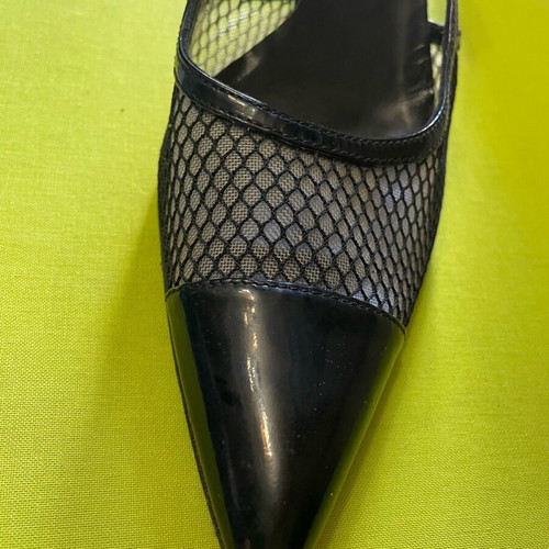 Kalogirou black patent leather pumps with mesh, like new, size 38 EU