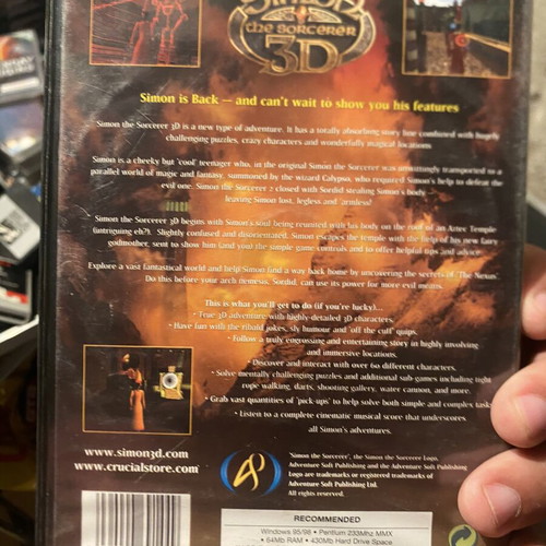 Simon the Sorcerer 3D PC game like new