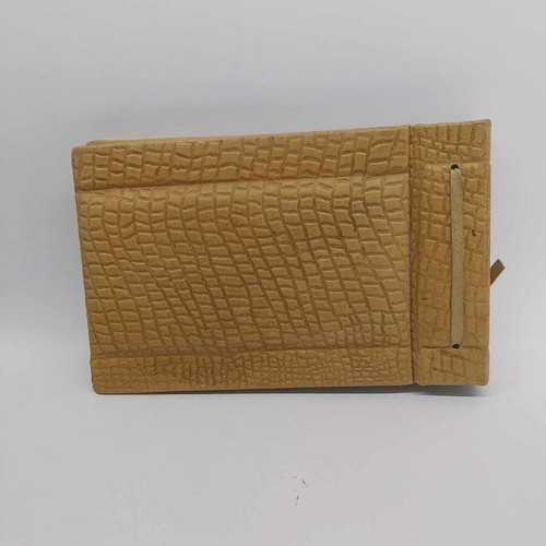 Photo album with leather cover used, 80s vintage