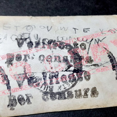 Rare Occupation Photograph with Italian Censorship Stamp, used