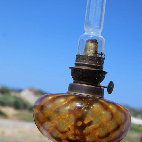French oil lamp used, from 1900, family heirloom