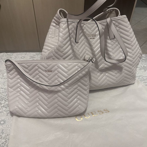 Guess Vikky II Large 2-in-1 Tote bag, like new, white