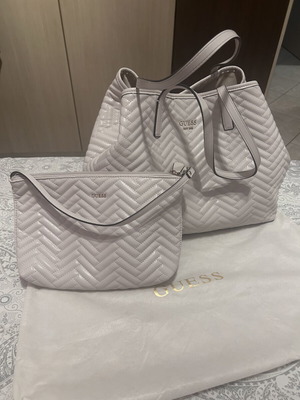 Guess Vikky II Large 2-in-1 Tote bag, like new, white