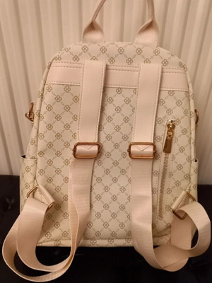 Backpack new beige with large capacity and multiple compartments