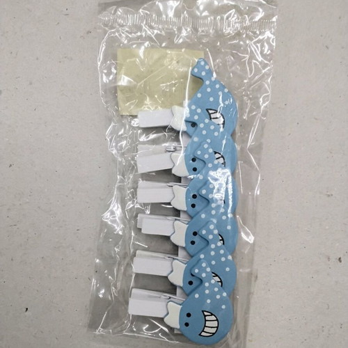 Craft clothespins fish design set of 6, 4.5cm, new