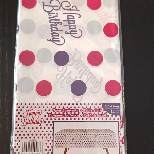 Tablecloth new Happy Birthday design 120x180cm