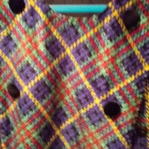 Velvet kazaka used, size L, multicolor