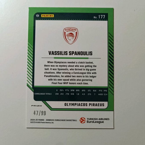 Spanoulis Red Optic card like new /99