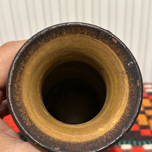 Vintage clay vase used 19.5x9.5cm