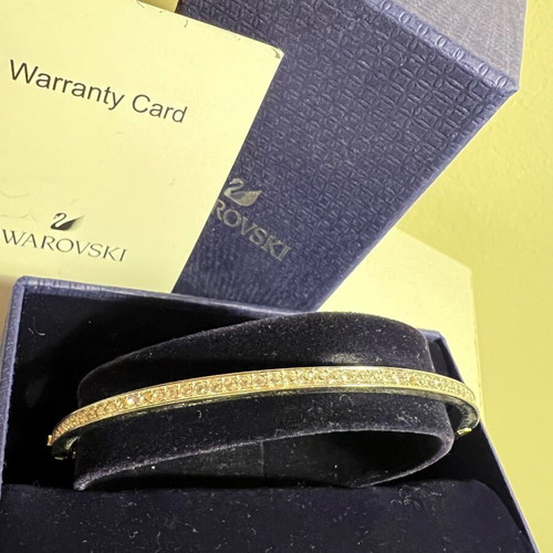 Swarovski Rare Bangle bracelet like new, silver