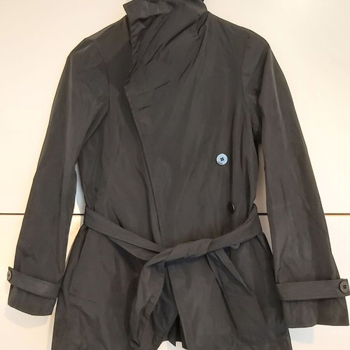 Women's trench coat used, black, size L