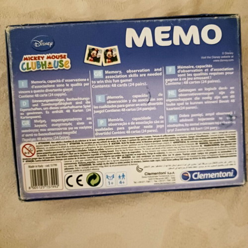 Memo Mickey Mouse Clubhouse Clementoni like new