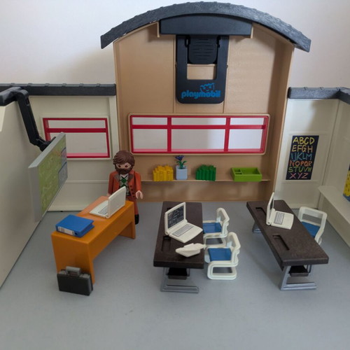 Playmobil School 9453 used, complete with accessories