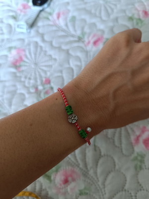 Martaki wrist bracelet like new with adjustable closure, red