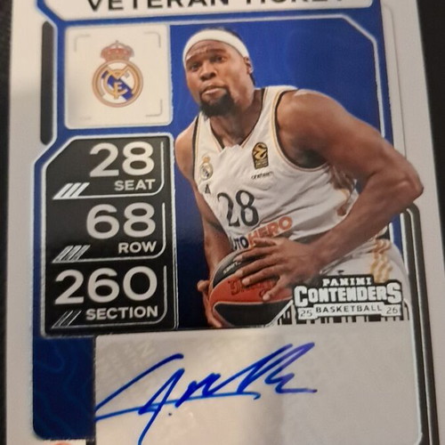 Panini Contenders Euroleague Guerschon Yabusele Veteran Ticket autograph