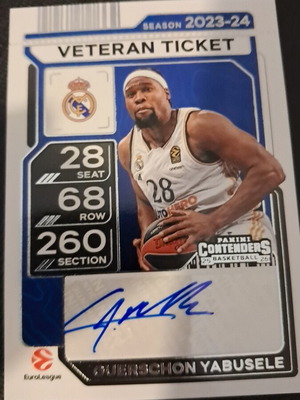 Panini Contenders Euroleague Guerschon Yabusele Veteran Ticket autograph