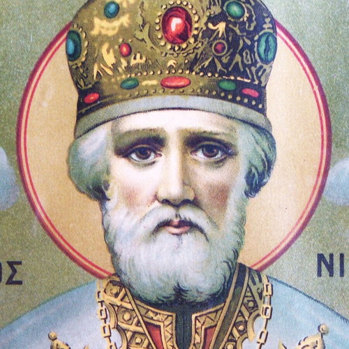 Saint Nicholas Orthodox Icon like new with authentic frame and glass 34x25.5 cm