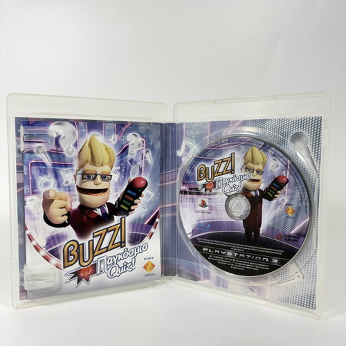 Buzz! World Quiz for PlayStation 3 used with two controllers and receiver