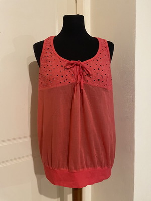 Gianni Rodini No 5 Summer Top in Red Cotton like new, XL