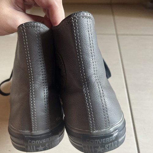 Converse leather shoes, black and grey, size 40