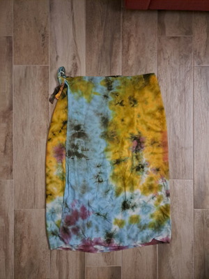 Wrap cotton skirt like new, multicolor, size L