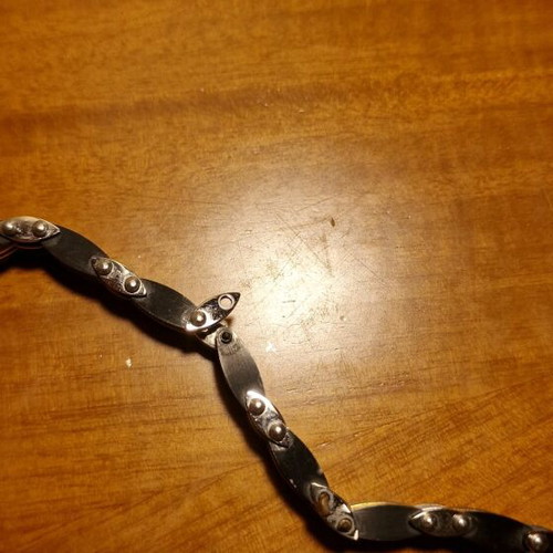 Visetti men's bracelet used, black gold and silver tones