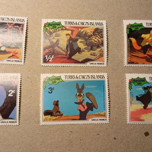 Disney stamps 6 incomplete rows new