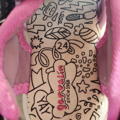 Garvalin children's sandals like new, size 24, blue and pink