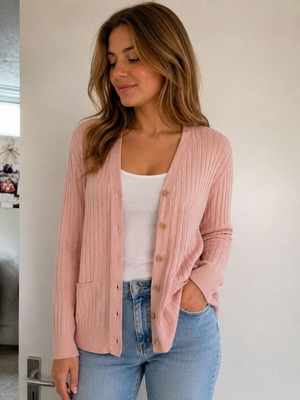 Lauren Ralph Lauren pink vest, 65% silk & 14% cashmere, XL