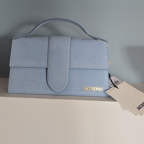 Jacquemus Le Bambino Long shoulder bag new, turquoise with gold details