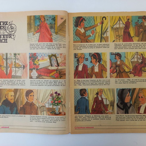 Pack of three used old French comics 1969-1971 Tintin, Mickey Mouse, Lisette