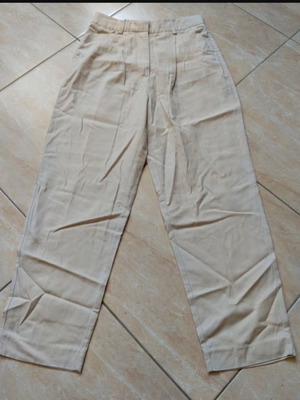 MNG cream pants size 36, belt loops, front pockets