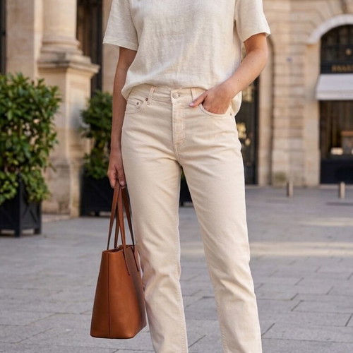 Miss Innuendo Soft Jeans vintage pants like new, white beige