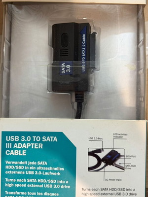 Digitus USB-A to SATA 3.0 Cable 1.2m new