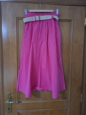 Women's skirt 100% cotton fuchsia one size new