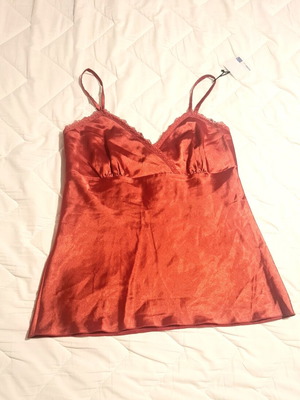 Rouge Top satin blouse red, like new