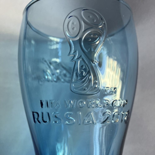 Coca-Cola collectible glass FIFA World Cup 2018 Russia, blue
