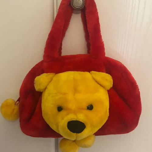 Winnie plush bag like new with free Disney princess puzzle