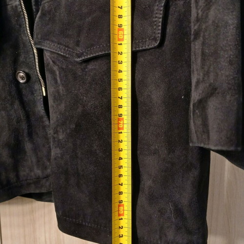 Prince Oliver men's suede leather jacket black like new XL wide fit