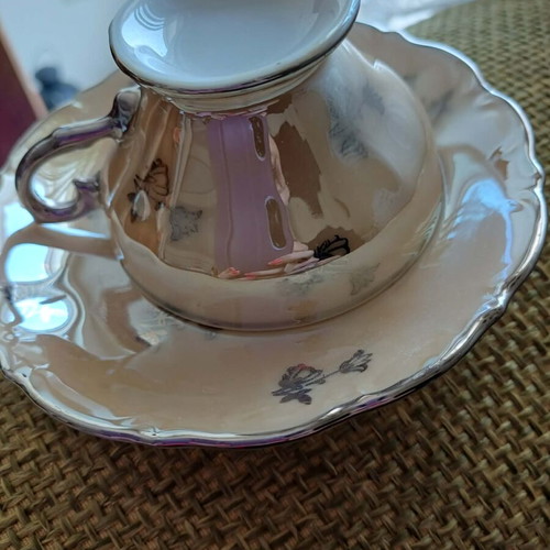 Vintage coffee porcelain set like new, 6 cups with saucers