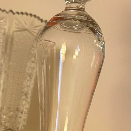 Glass vintage art deco candlestick new