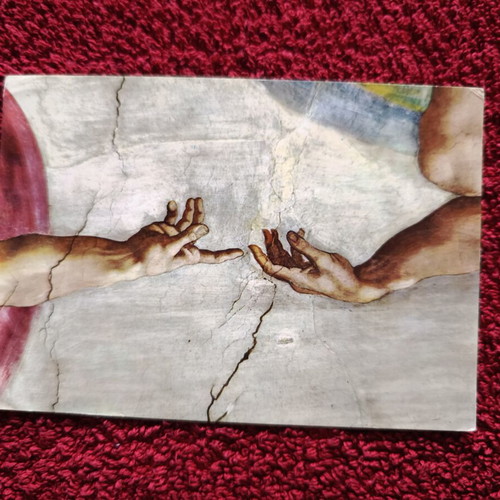 Vatican The Creation of Adam Postcard like new, Michelangelo 1981
