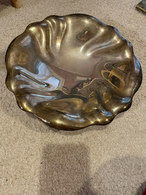 Vintage silver-plated serving bowl used