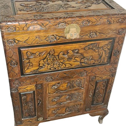 Bar furniture used handmade carved with storage space