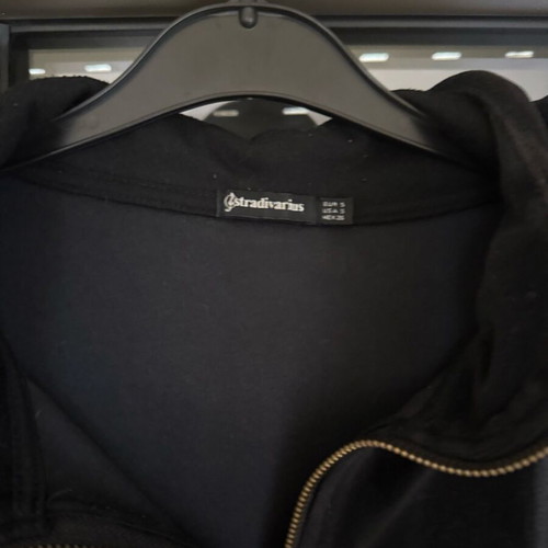 Stradivarius Jacket Black Velour Like New