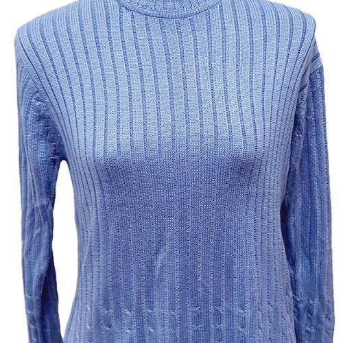 Knitted women's sweater used, purple with hand ornaments