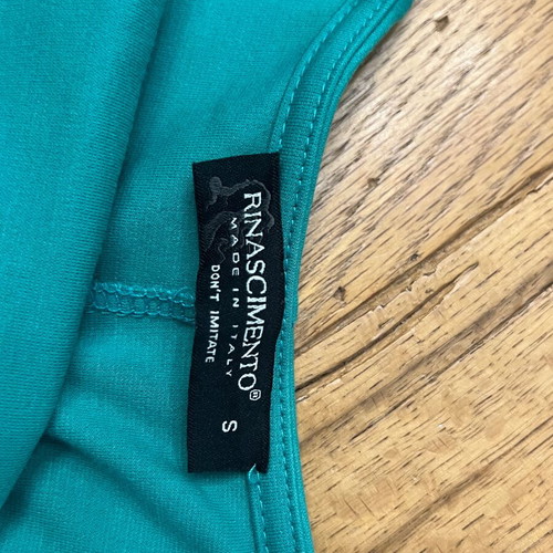 Rinascimento cotton midi dress like new, green, size S