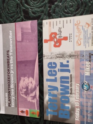 The Timewriter Terry Lee Brown Jr πακέτο 2 flyer σαν καινούργιο