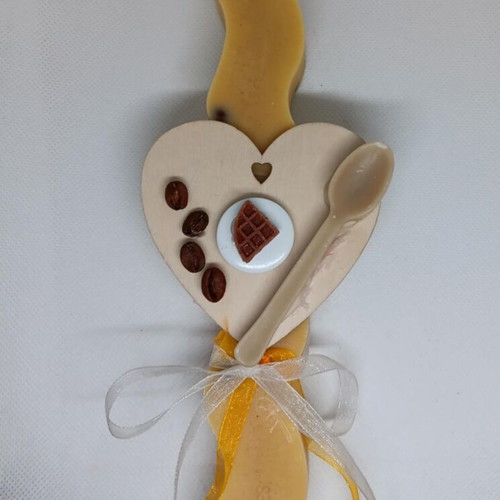 Zig Zag Handmade Candle with Coffee Beans and Aroma